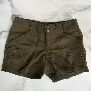 The North Face Women's Cargo Shorts, Olive Green, Size 6
